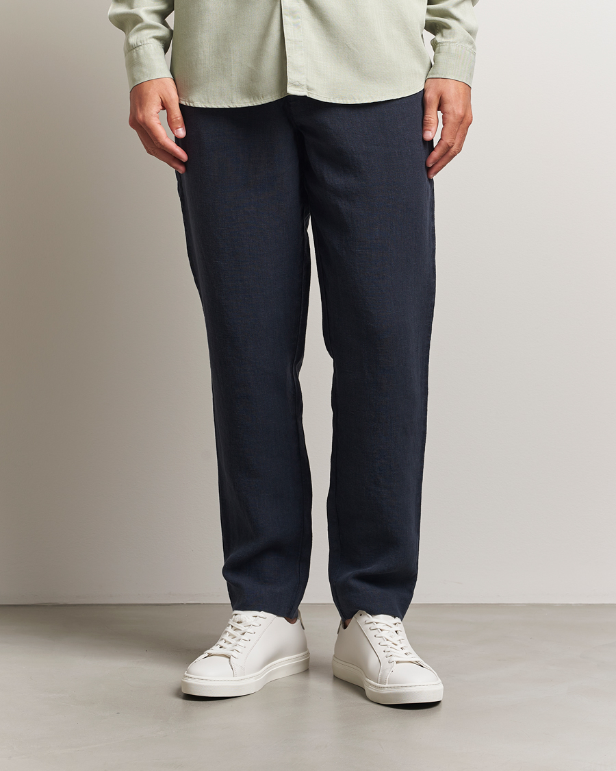 A Day's March Madu Linen Trousers Navy