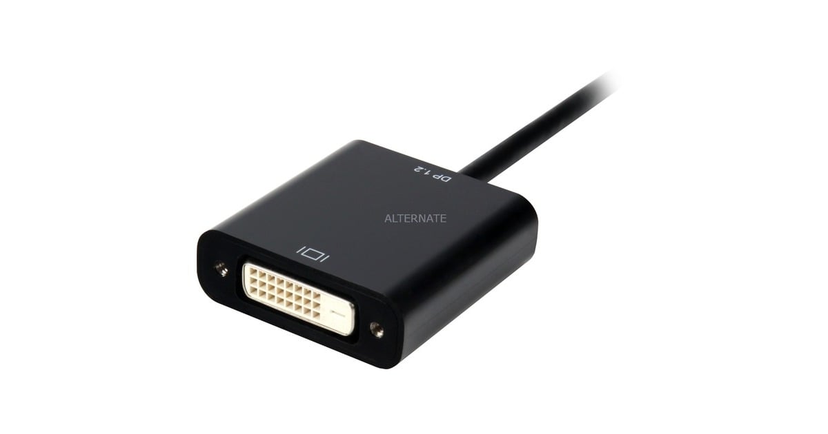 SharkoonDisplayPort 1.2 > DVI24+1 kabel  (Zwart, 0,15 meter)