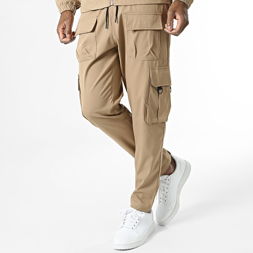 Ensemble Veste Zippée Et Pantalon Cargo Beige