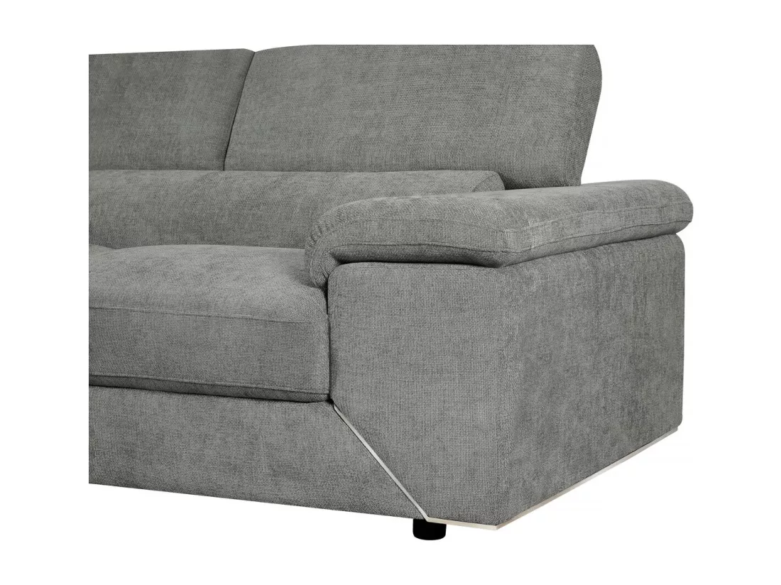 Canapé d'angle en tissu chenille 