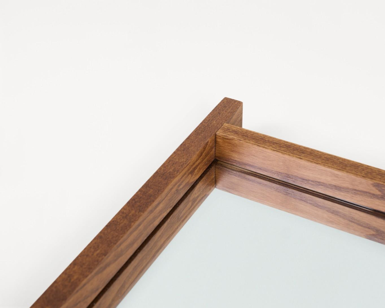 Frama Symmetry spiegel Large Honey Ash Wood
