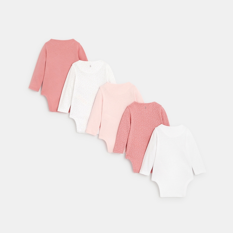 Body croisé (lot de 5) rose naissance