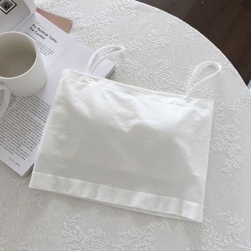Secolo - Crop top met lange mouwen en trekkoord / effen cami-top