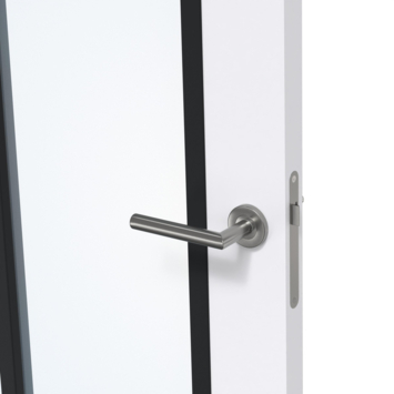 Arne & Bodil binnendeur ABD506 blank glas - extra wit afgelakt - glaslat diep zwart