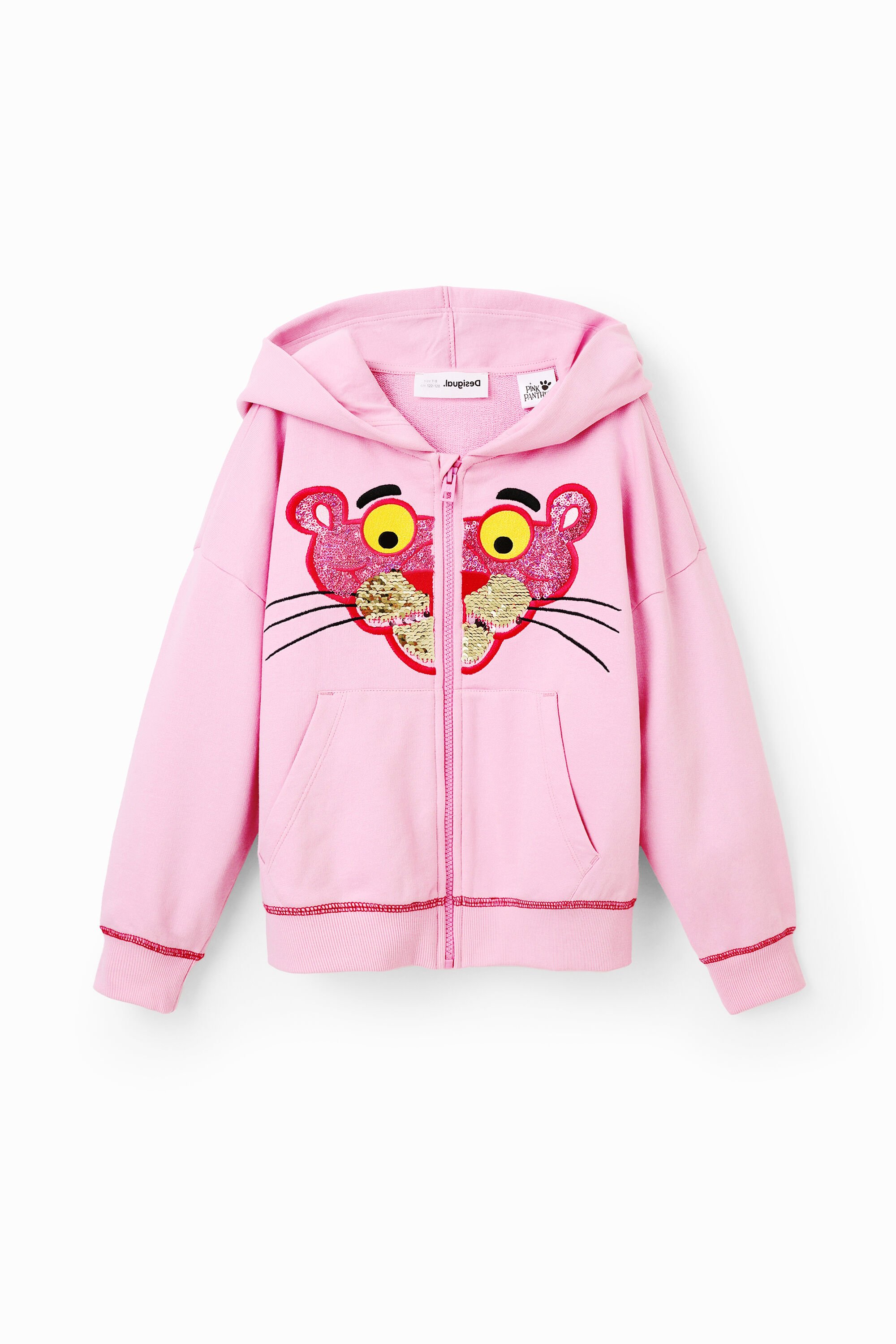 Sweat-shirt paillettes Panthère rose