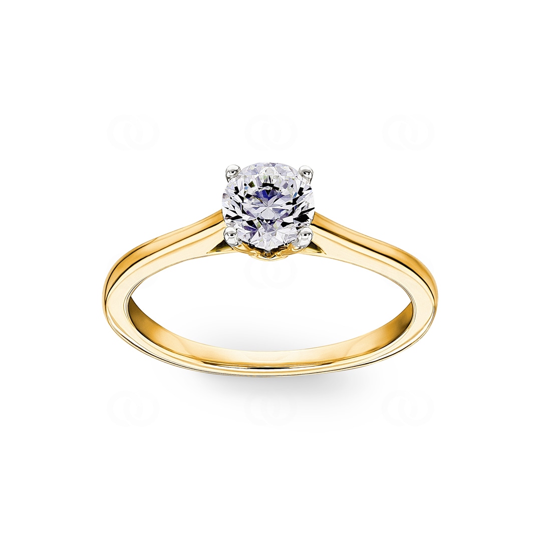 0.75ct Diamant Solitärring 750/18 K Gelbgold