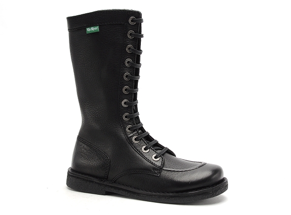 Kickers bottes plates femme meetkiknew noir