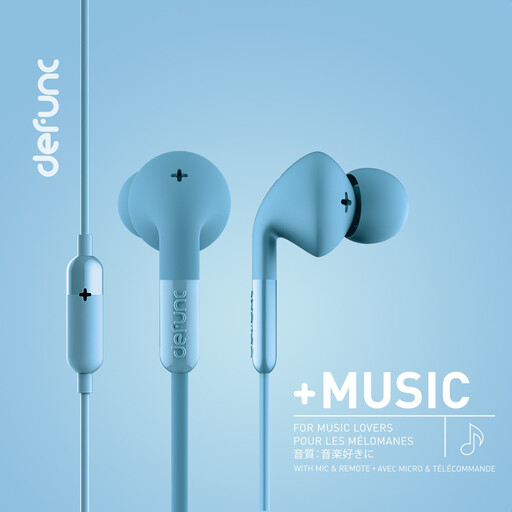 Fones de ouvido Defunc + Music com cabo de 3,5 mm