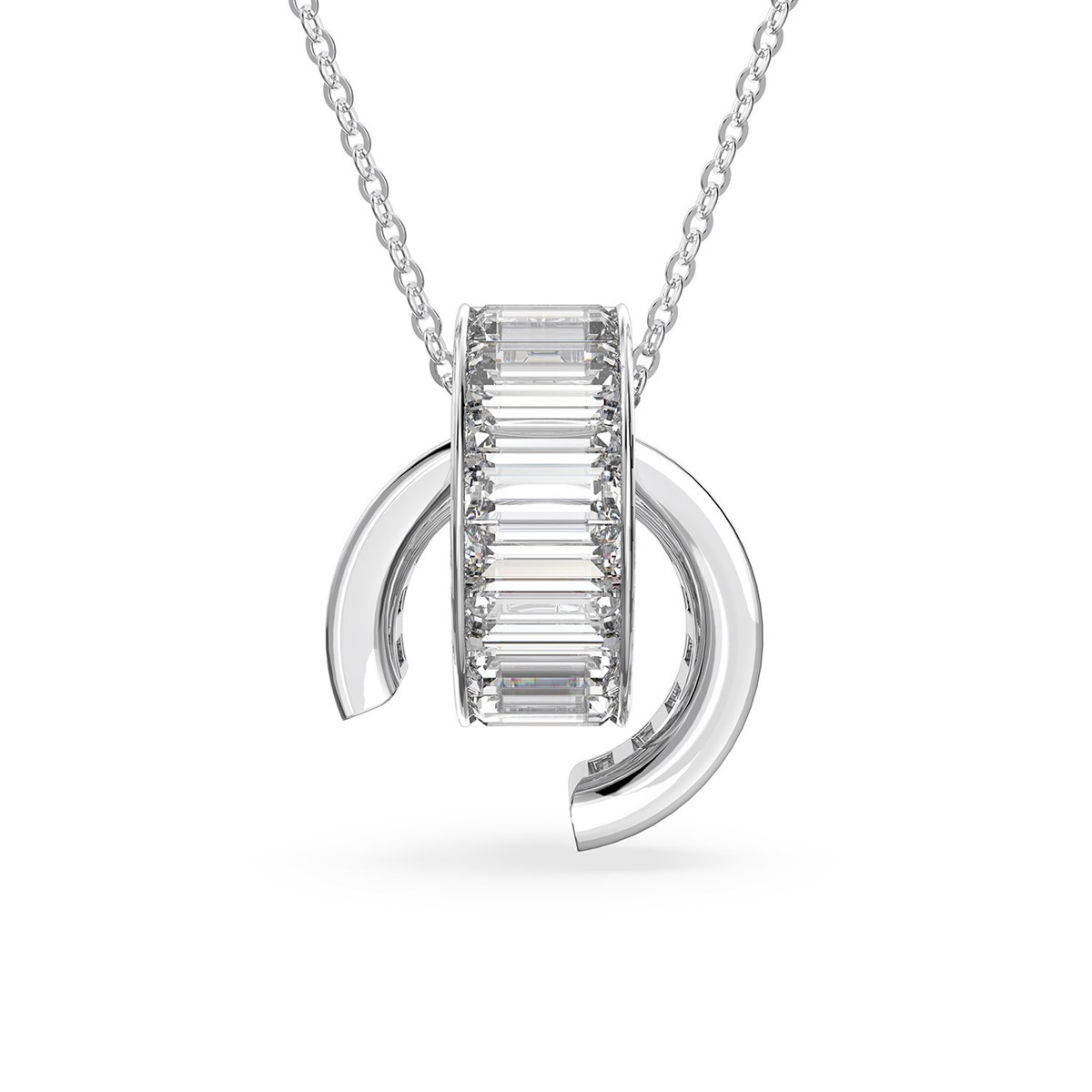 Collier Swarovski Matrix plaqué argent