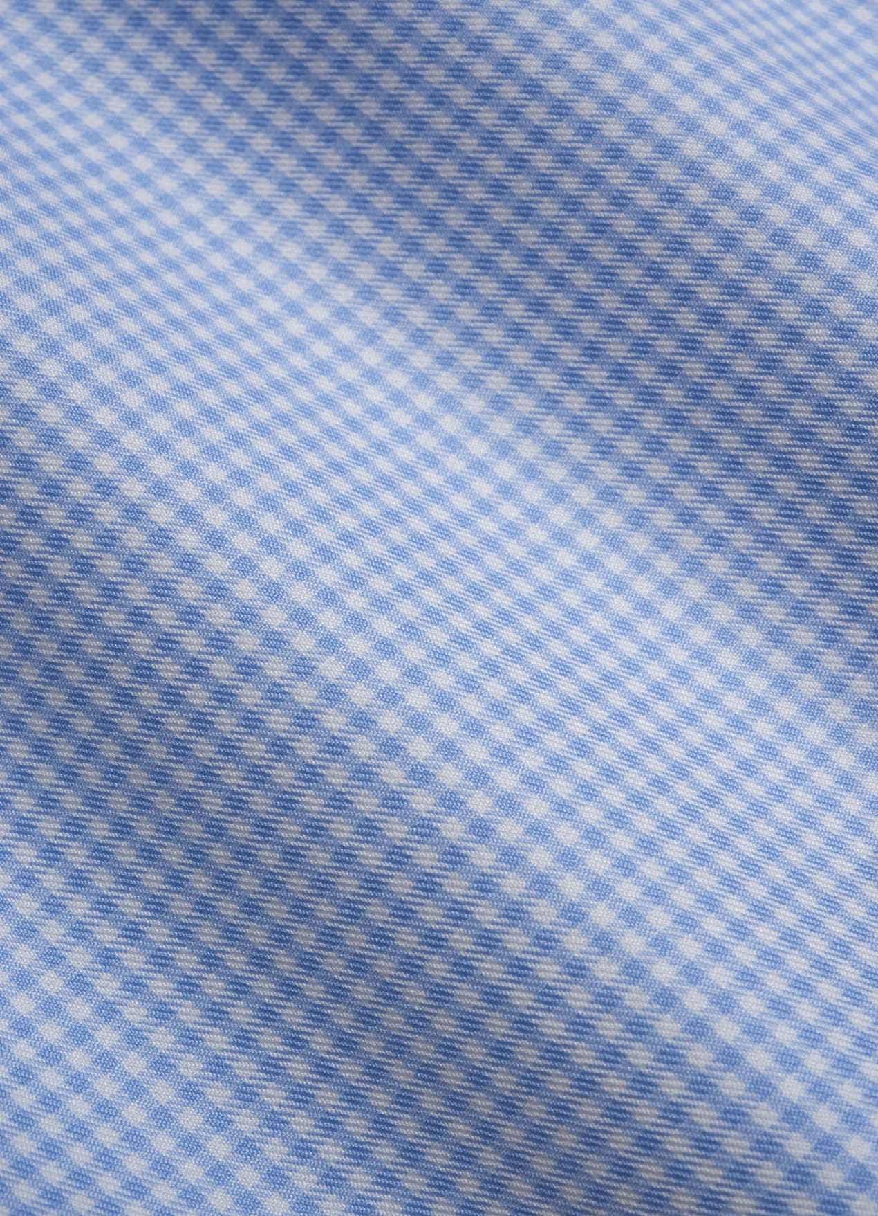 Chemise coupe ajustée en twill bleu clair à carreaux