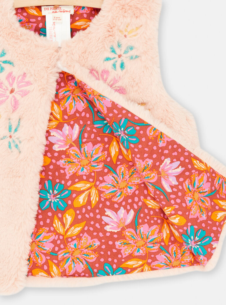 Cardigan réversible brodée pour fille