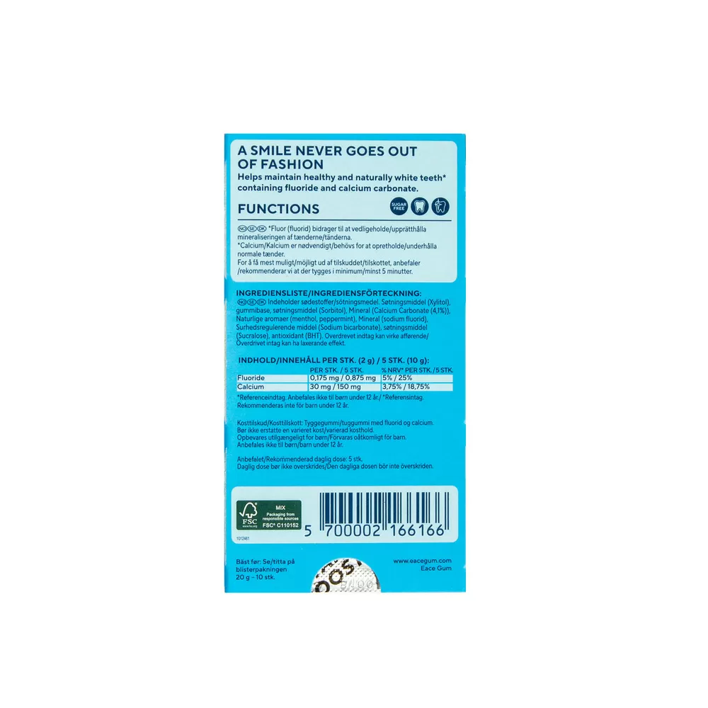 Eace Gum   White Smile - 10 stk.