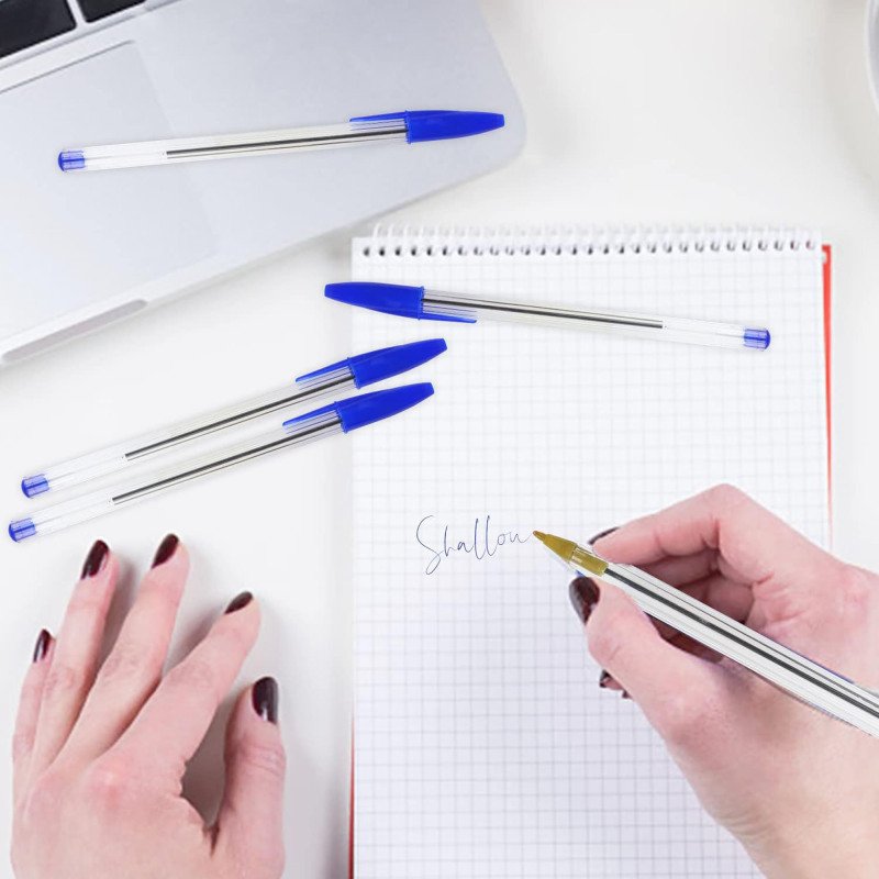 Stylo bille Bic Cristal Original à capuchon pointe 1 mm - écriture moyenne