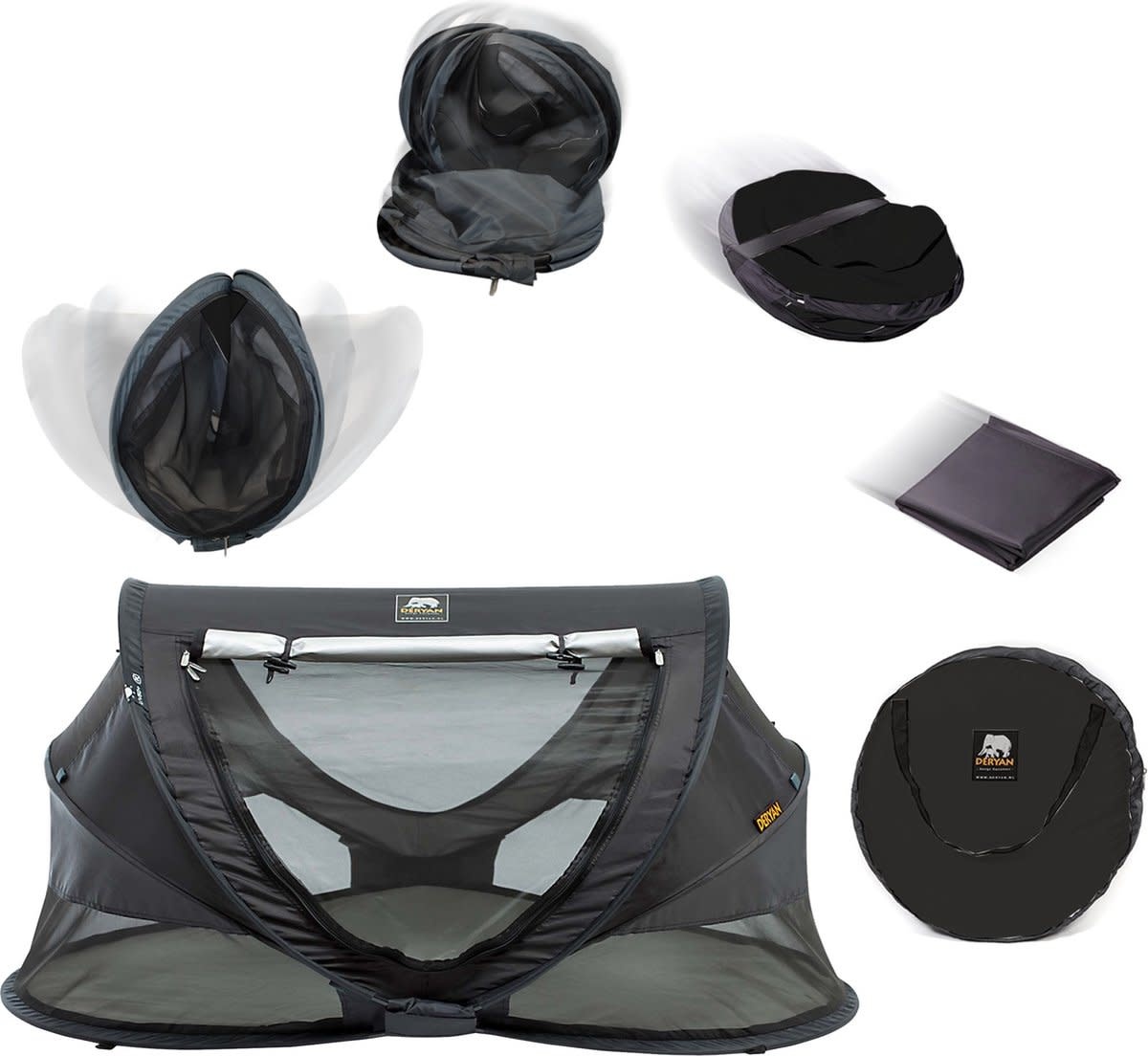 Deryan Peuter Luxe travelcot black
