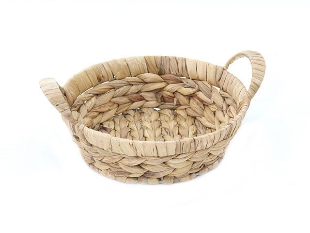 Schale /Korb rund Ø 25 cm aus Wasserhyazinthe Naturfarben
