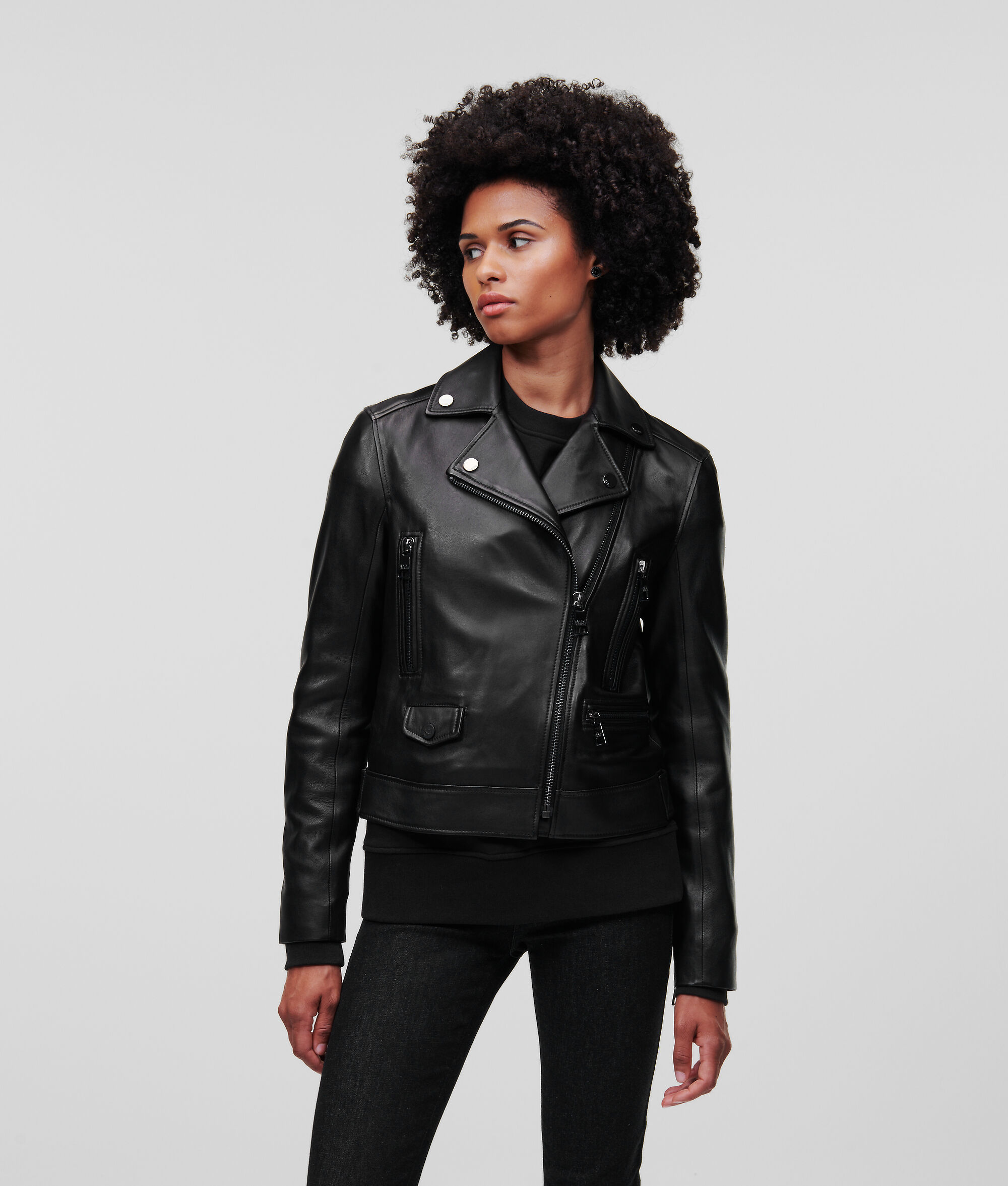 VESTE EN CUIR KARL IKONIK