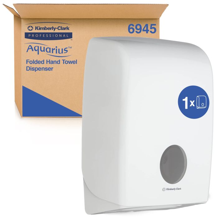 Dispenser Kimberly Clark 6945 Aquarius Handdoek Dispenser wit (6945)