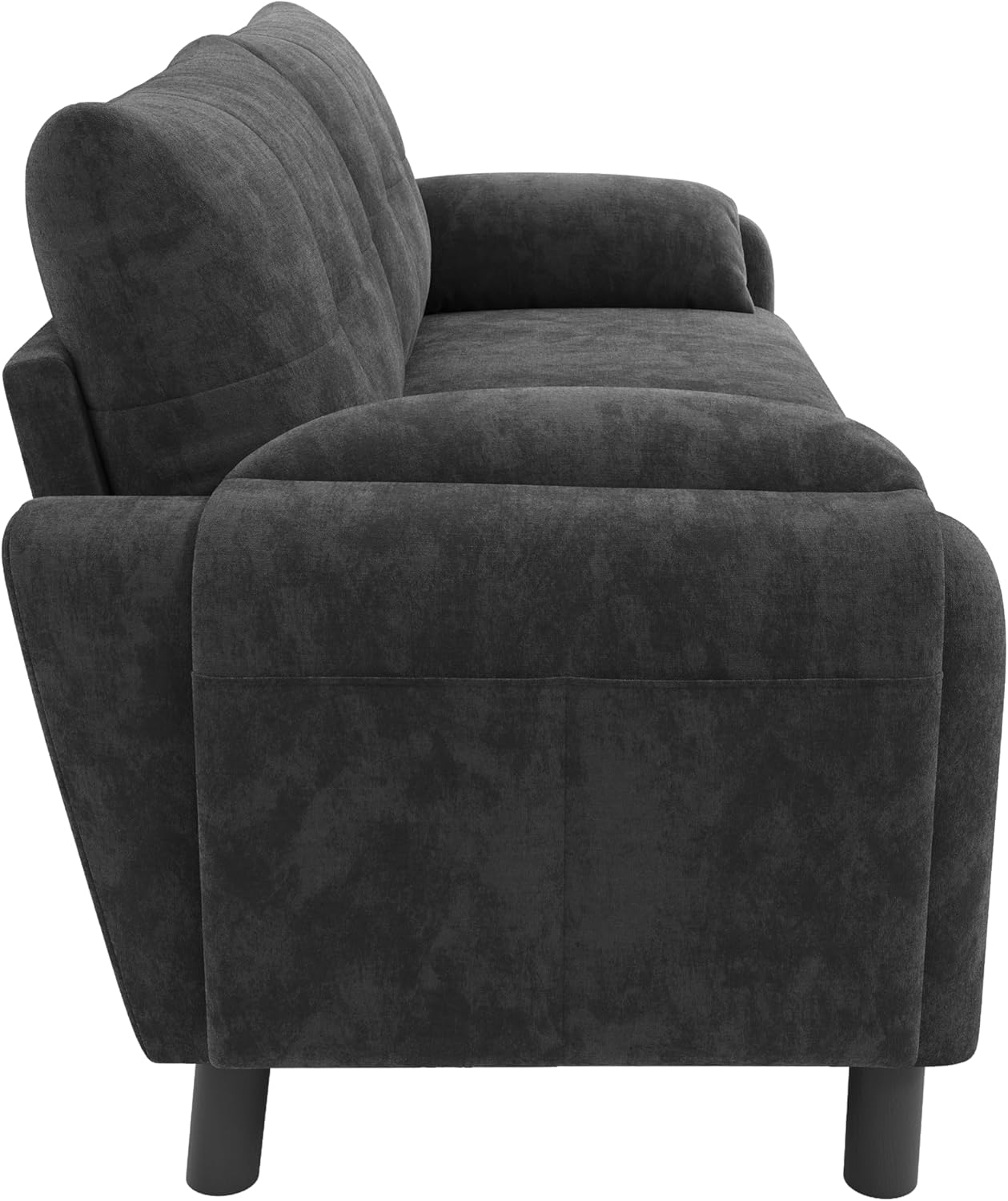 Modernes 2-Sitzer Sofa, bequemes Polstersofa aus Chenille Stoff mit Dicken Kissen, Gemütliche Couch für Wohnzimmer, Polstermöbel im Skandinavischen Design,Gray