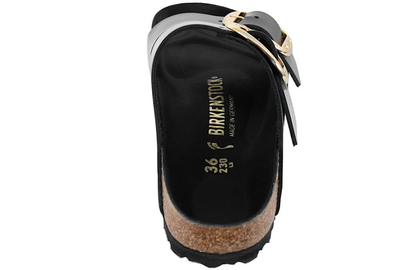 BIRKENSTOCK ARIZONA BIG BUCKLE SLENTERS I SORT POLIDO