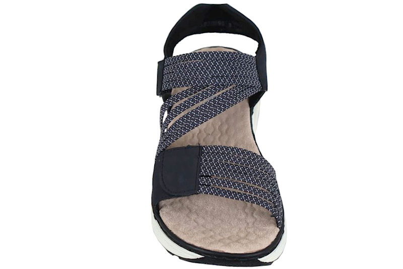 RIEKER SANDAL I MØRKEBLÅ TEKSTIL