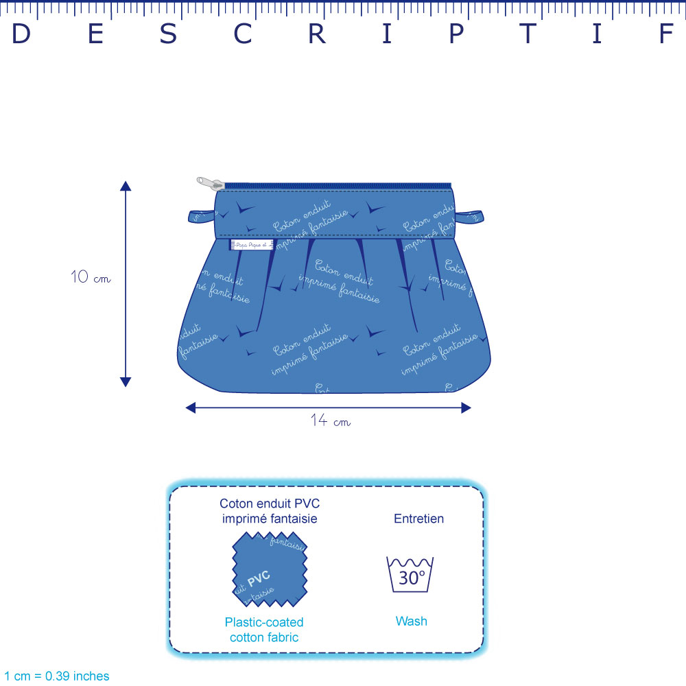 Mini Pochette Plissée Paradis Bleu
