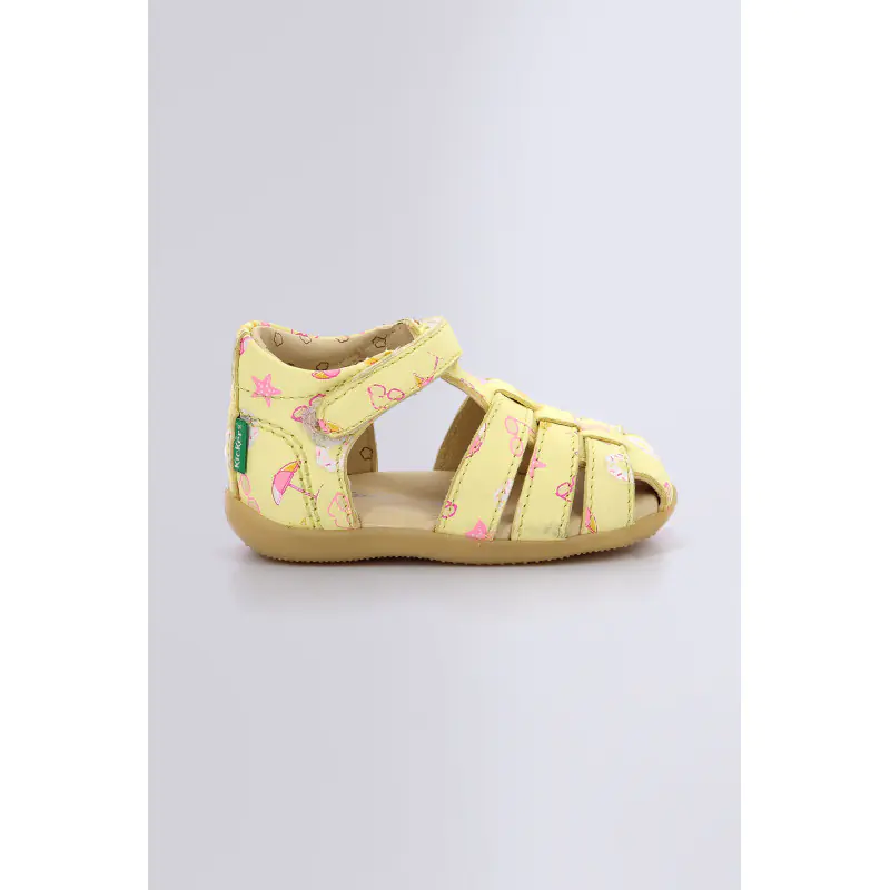 Bigflo Jaune plage SANDALES Cuir Fille
