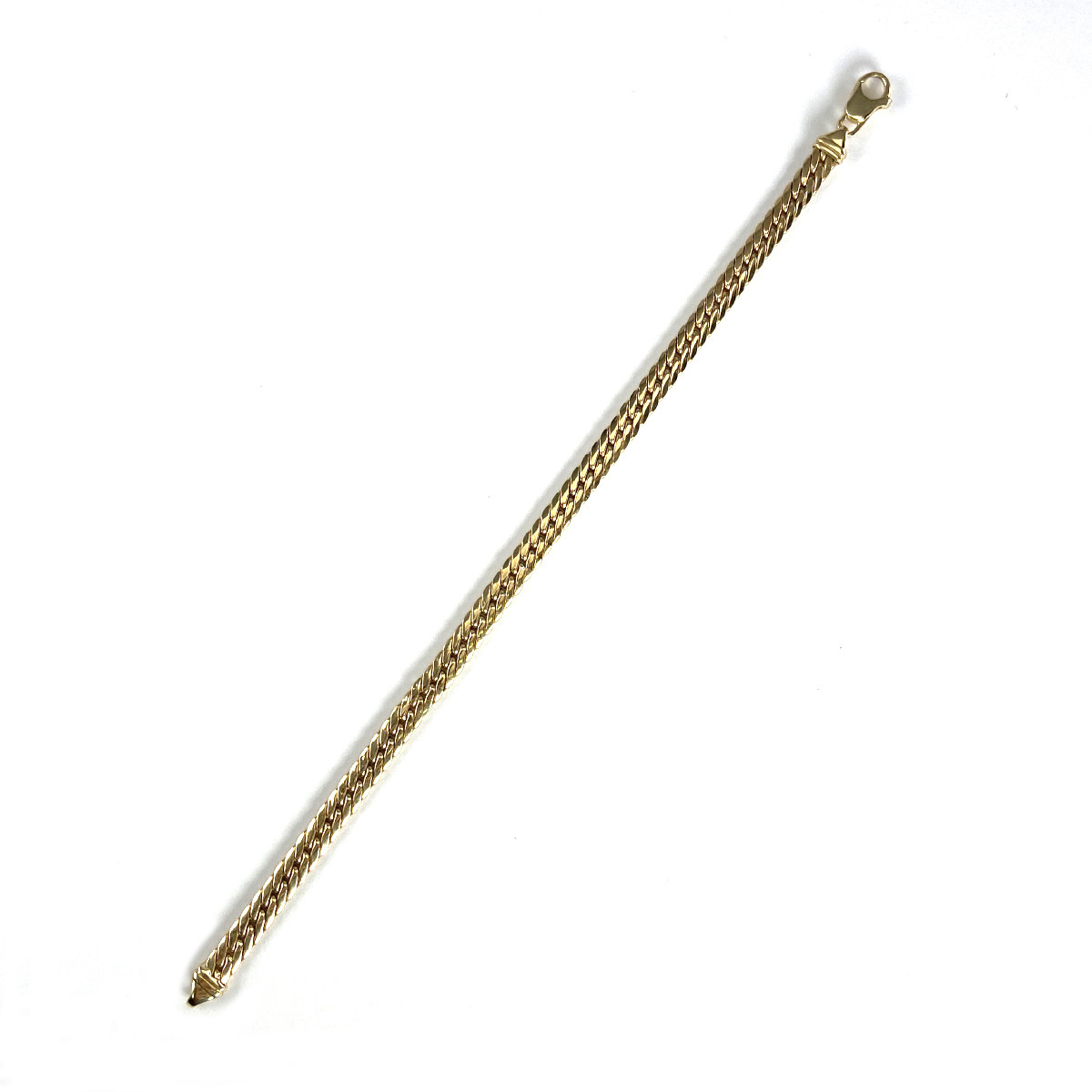 Bracelet d'occasion or 750 jaune maille anglaise 19.5 cm