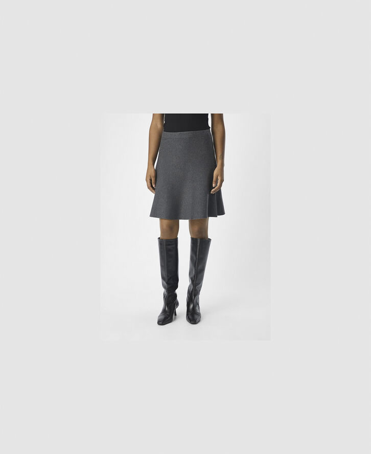 Object OBJREYNARD HW SHORT KNIT SKIRT DIV Dark grey melange