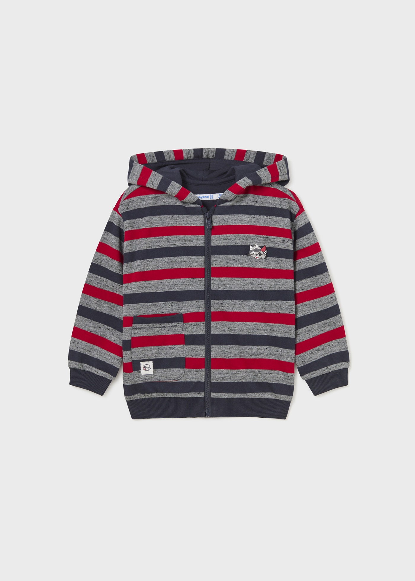 Conjunto de moletom listrado de 3 peças para bebê