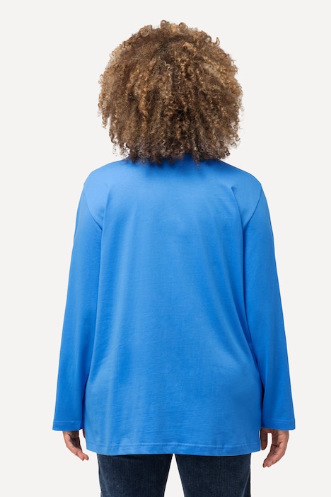 Shirt, V-Ausschnitt, Relaxed, Langarm