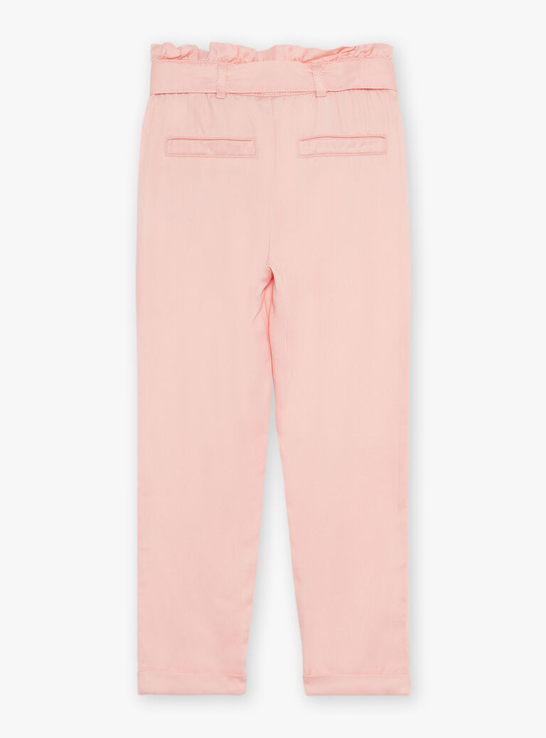 Pantalon paperbag rose
