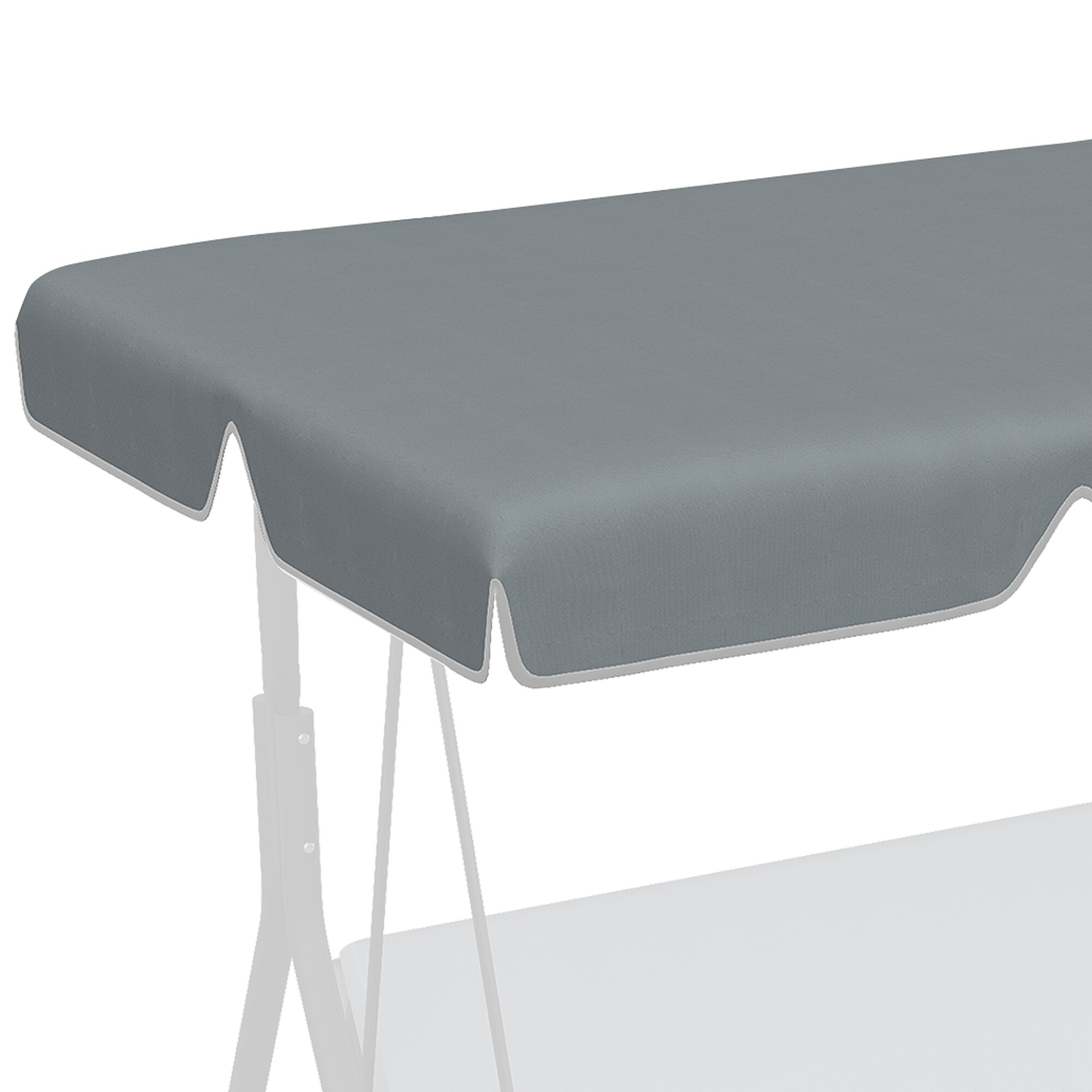 Outsunny Hollywoodschaukel Ersatzdach mit Schlaufenbefestigung schwarz 192L x 144B cm
