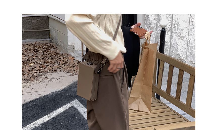 Savenne - Mid Rise Plain Straight Leg Dress Pants