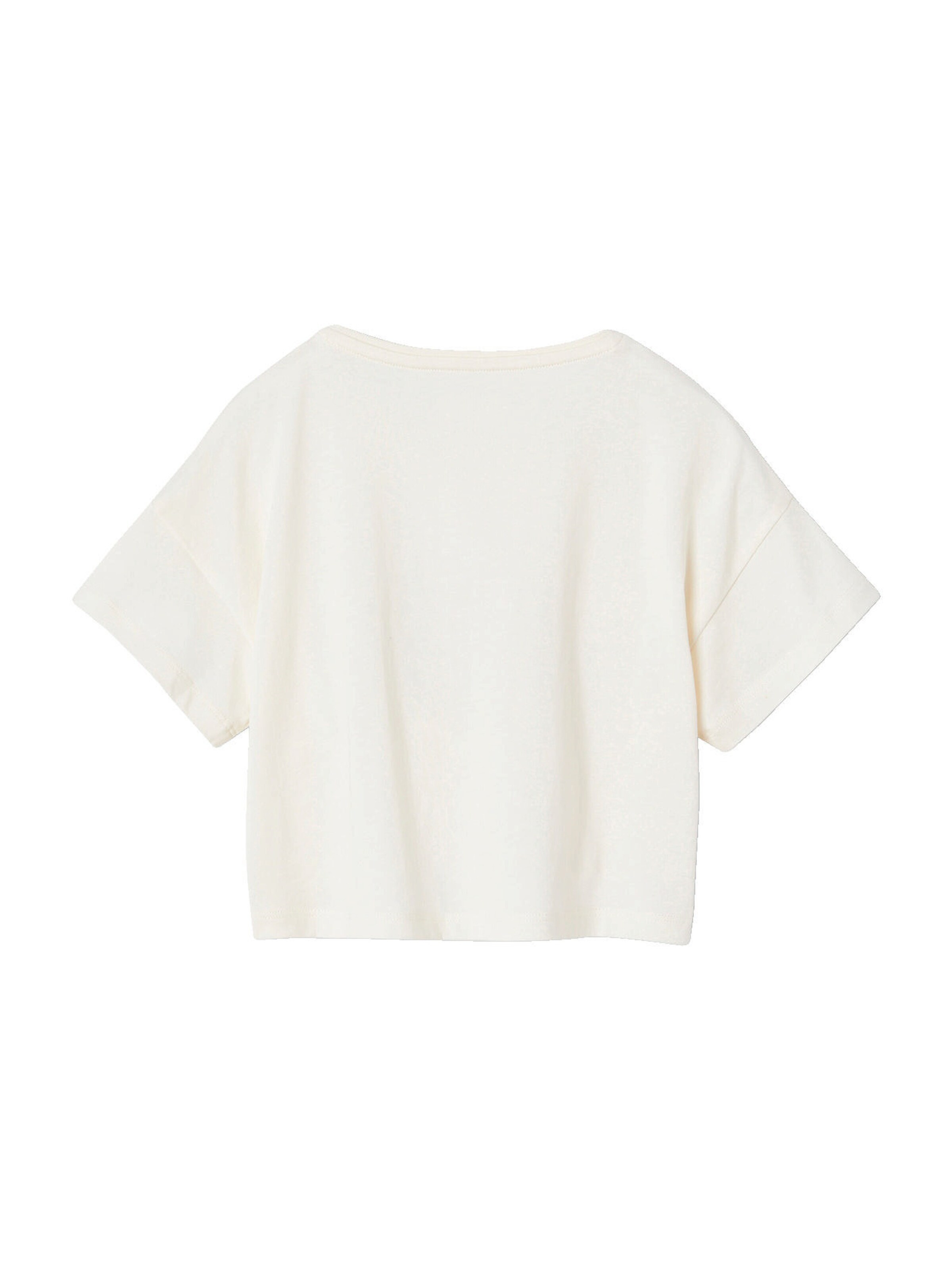 Vertbaudet Kurzes Mädchen Sport-Shirt mit Schleife wollweiß
