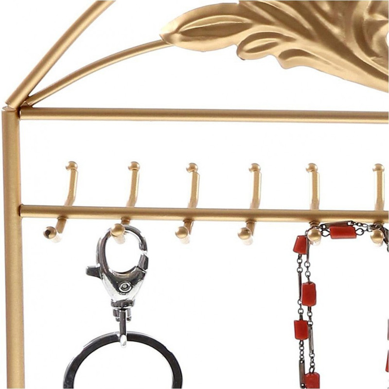 Porte bijoux porte bijoux cadre mixte corbeille baroque avec panier Doré