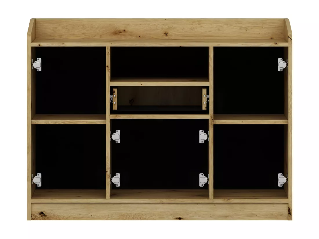 Buffet de cuisine avec 4 portes, 1 tiroir et 1 niche - Naturel - MIZOTA