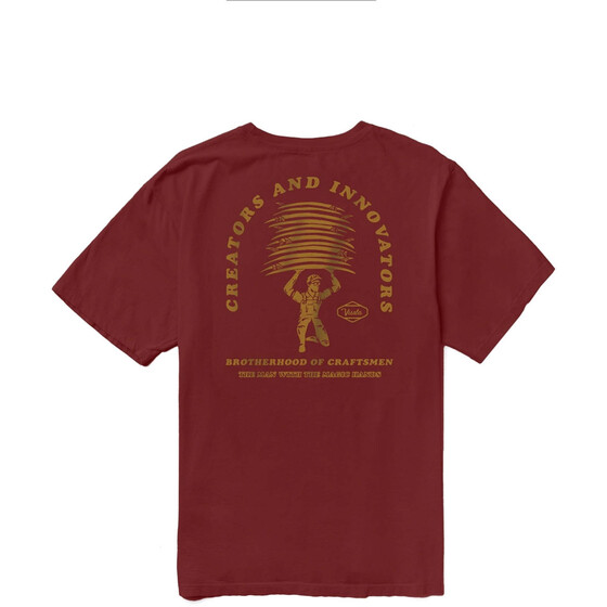 Vissla Magic Hands Premium PKT Tee Fired Brick Men FA24
