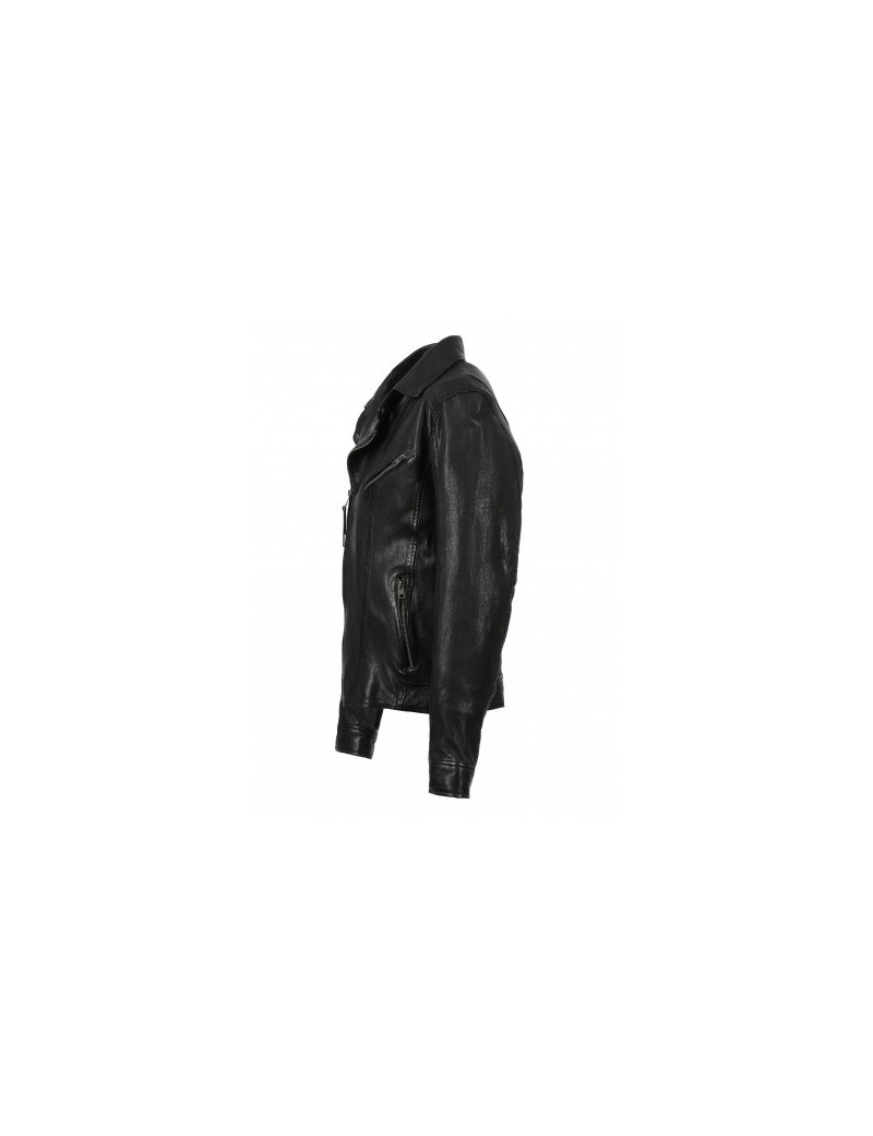 OAKWOOD BLOUSON BIKER ANDY BLACK HOMME