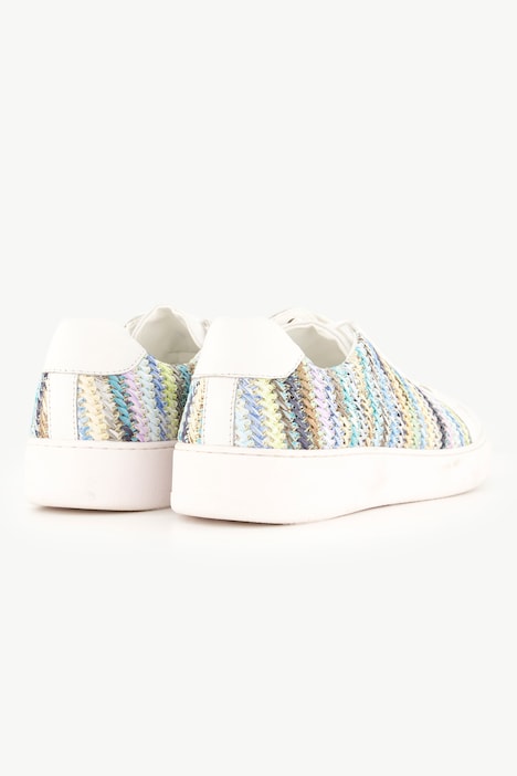 Raffia-Sneaker, Materialmix, Wechselfußbett, Weite H