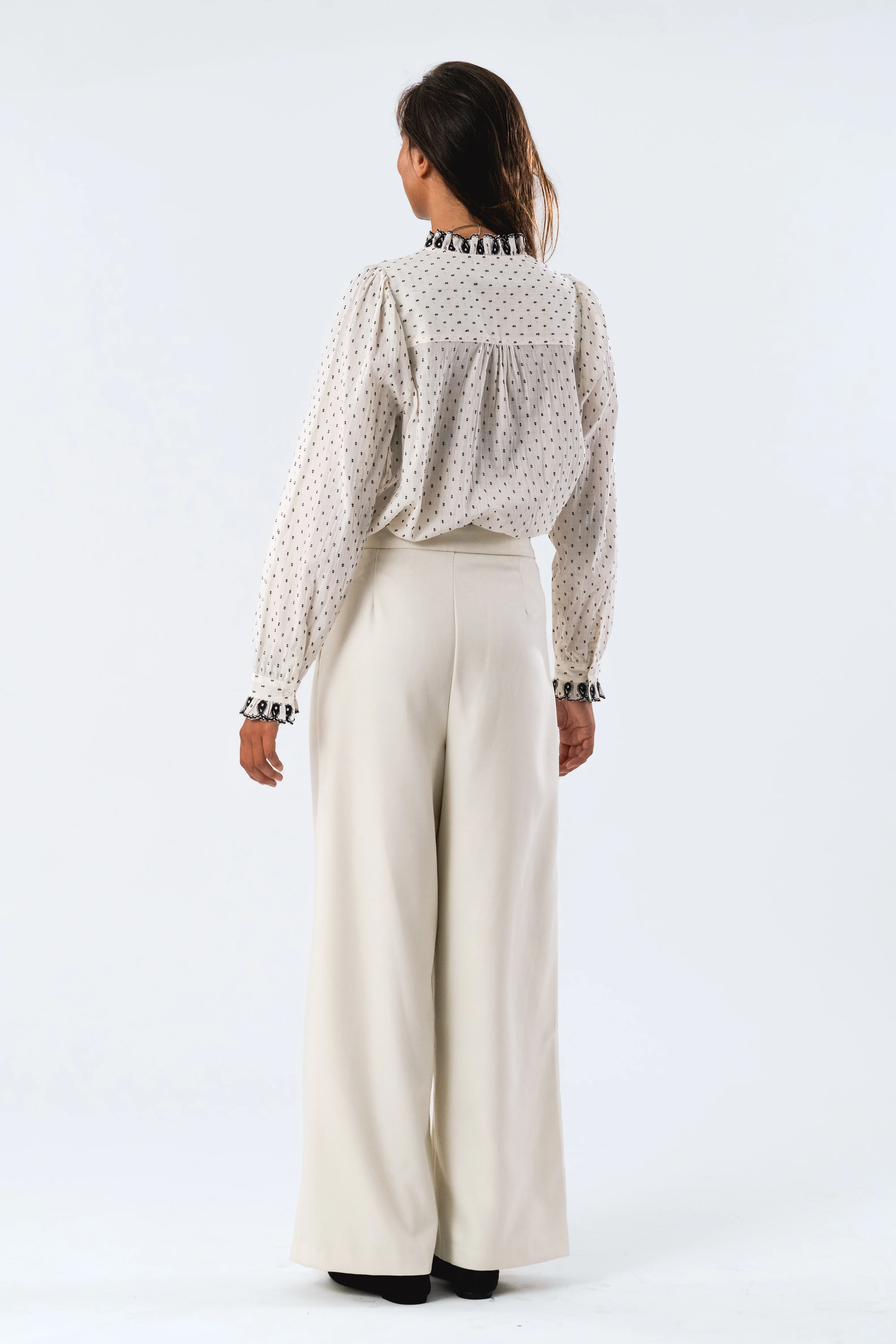 Lollys Laundry  Riverll skjortebluse - Creme