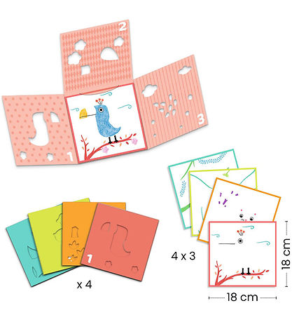Djeco Buntstifte-Set - 3 Vorlagen