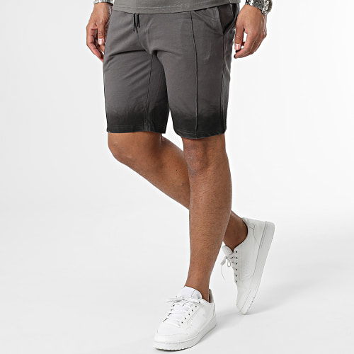 Ensemble Tee Shirt Et Short Jogging Gris Anthracite