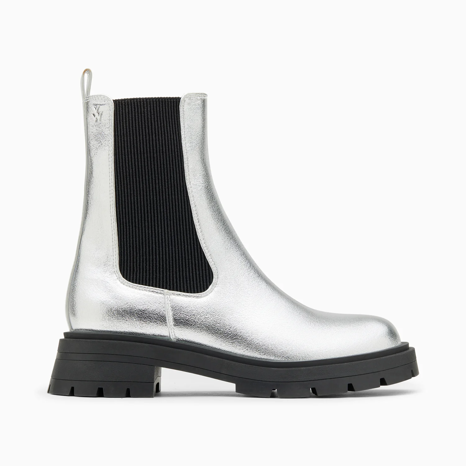 Bottines-Bottines Chelsea Phoebe argent à semelle oversize