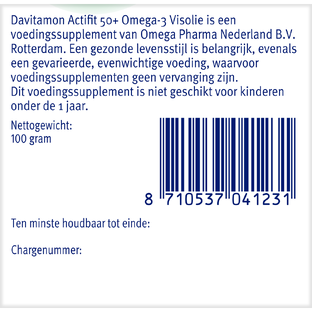 Davitamon Actifit 50  Omega-3 Visolie Capsules 90CP