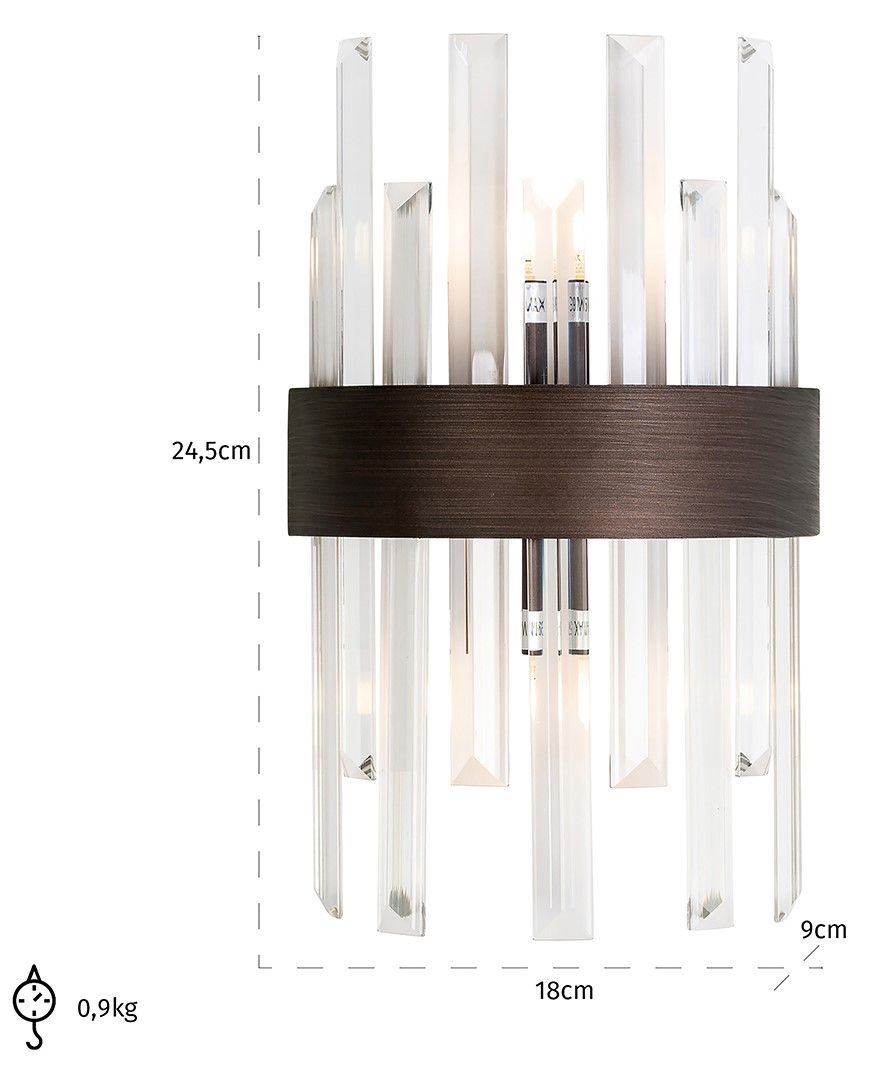 Wandlamp 211622 Avan B18 x D9 cm
