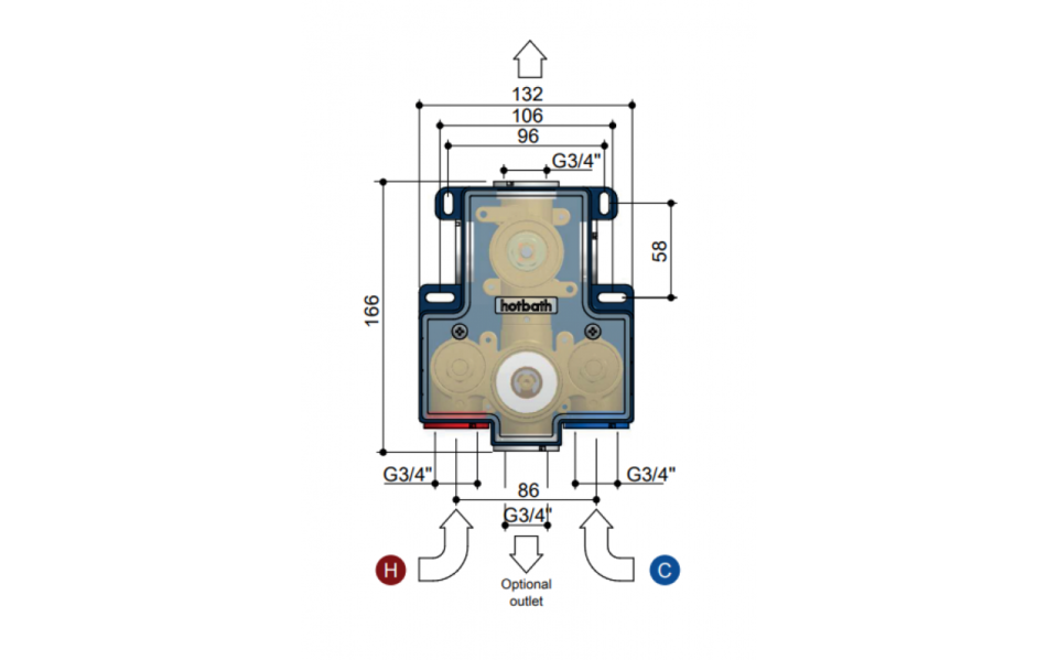 Hotbath Cobber inbouwbox HB013