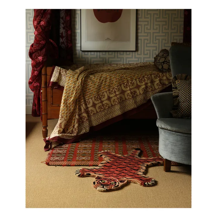 Doing Goods Tapis tigre Tula Wise en laine | Rouge