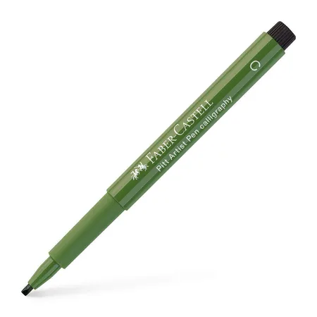Faber-Castell Tuschestift Pitt Artist Pen Calligraphy, 2,5 mm, chromoxydgrün stumpf