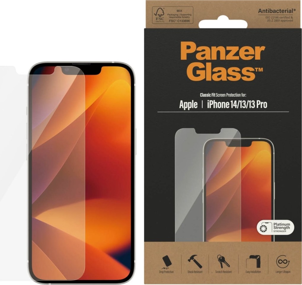 PanzerGlass™ - Skærmbeskyttelse Apple iPhone 14 - 13 - 13 Pro - Classic Fit