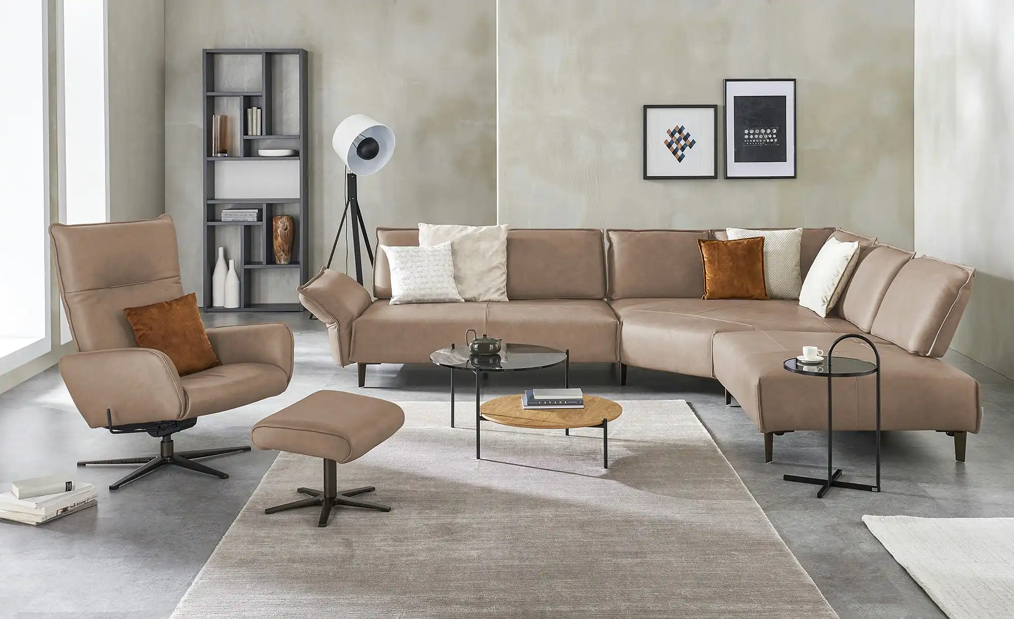 W.SCHILLIG Ecksofa aus Echtleder Bonnie